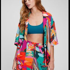 NWT GAP Vacay Shirt June Multi Floral S